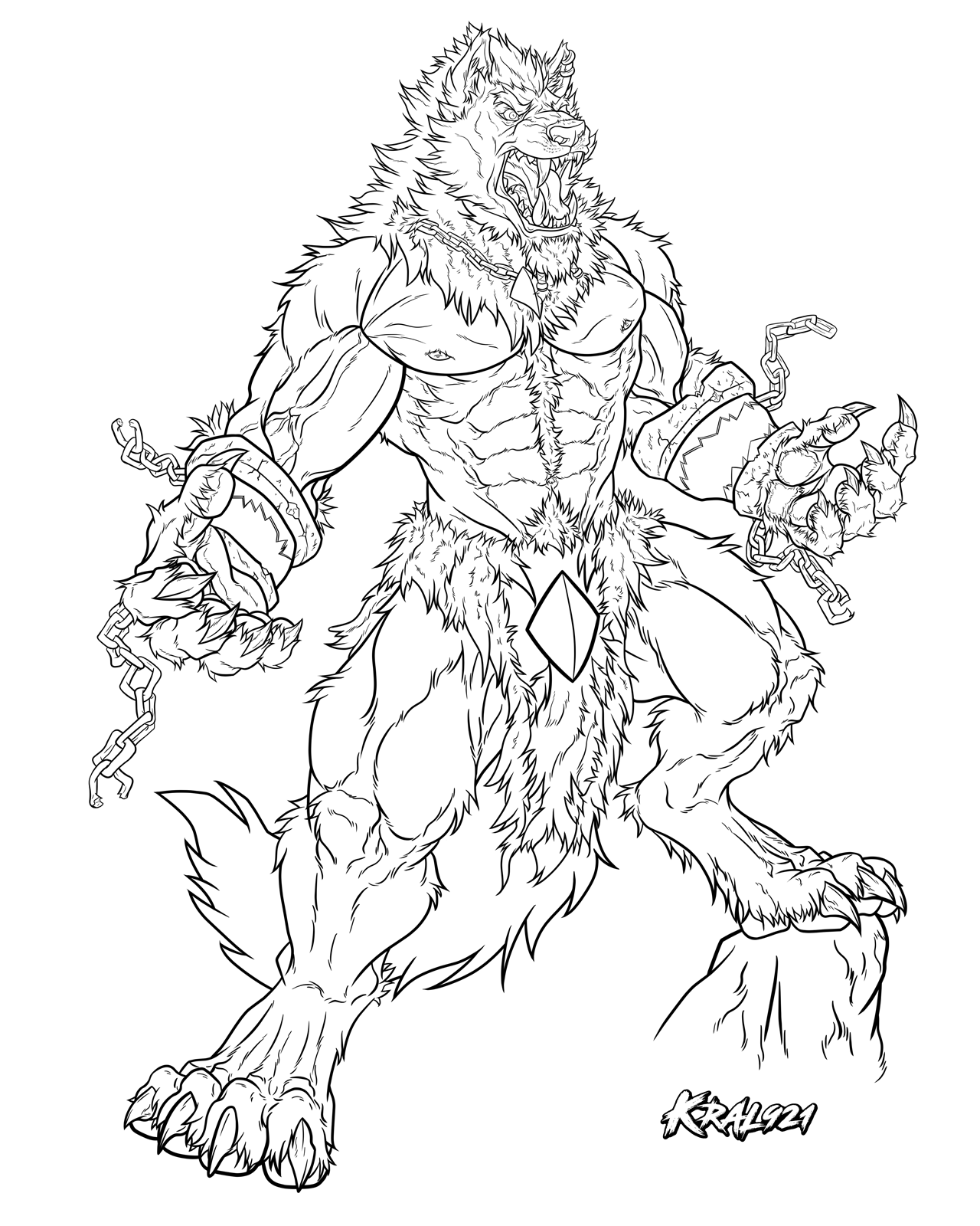 Commission 35 - Zane Shade [Lineart] by Kral_2012 -- Fur Affinity [dot] net